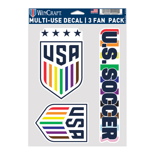 WinCraft USA Duo Pride 3-Pack Decals - Front View