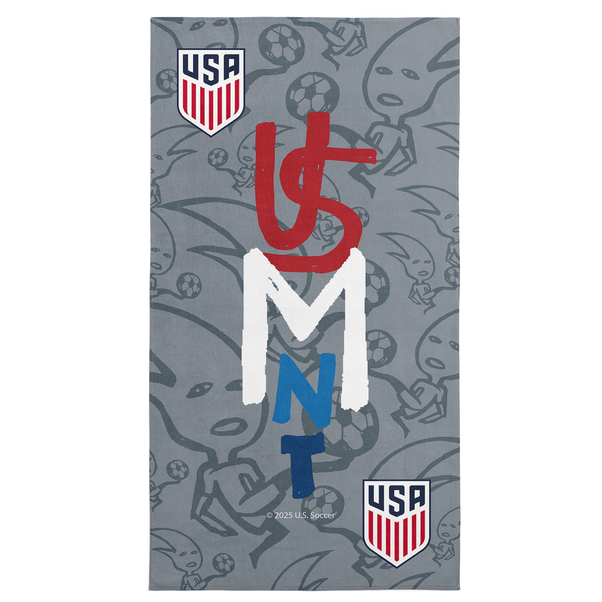 US Soccer Soccer Head Beach Towel