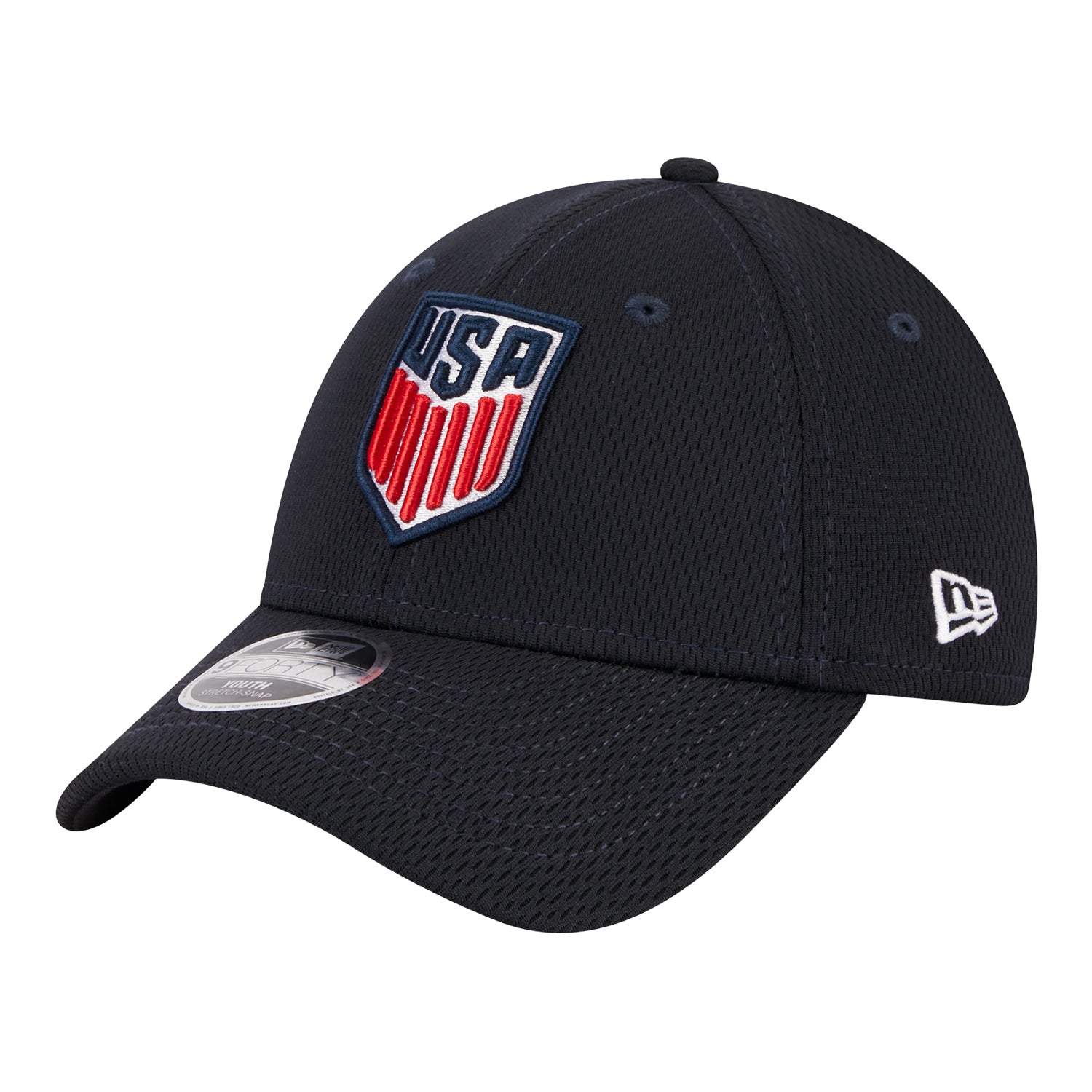 Youth New Era USMNT 9Forty Navy Hat - Side View