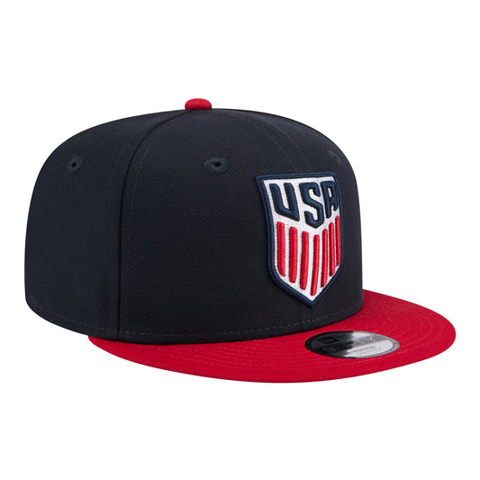 Youth New Era USMNT 9Fifty Snapback Navy Hat - Angled Right View