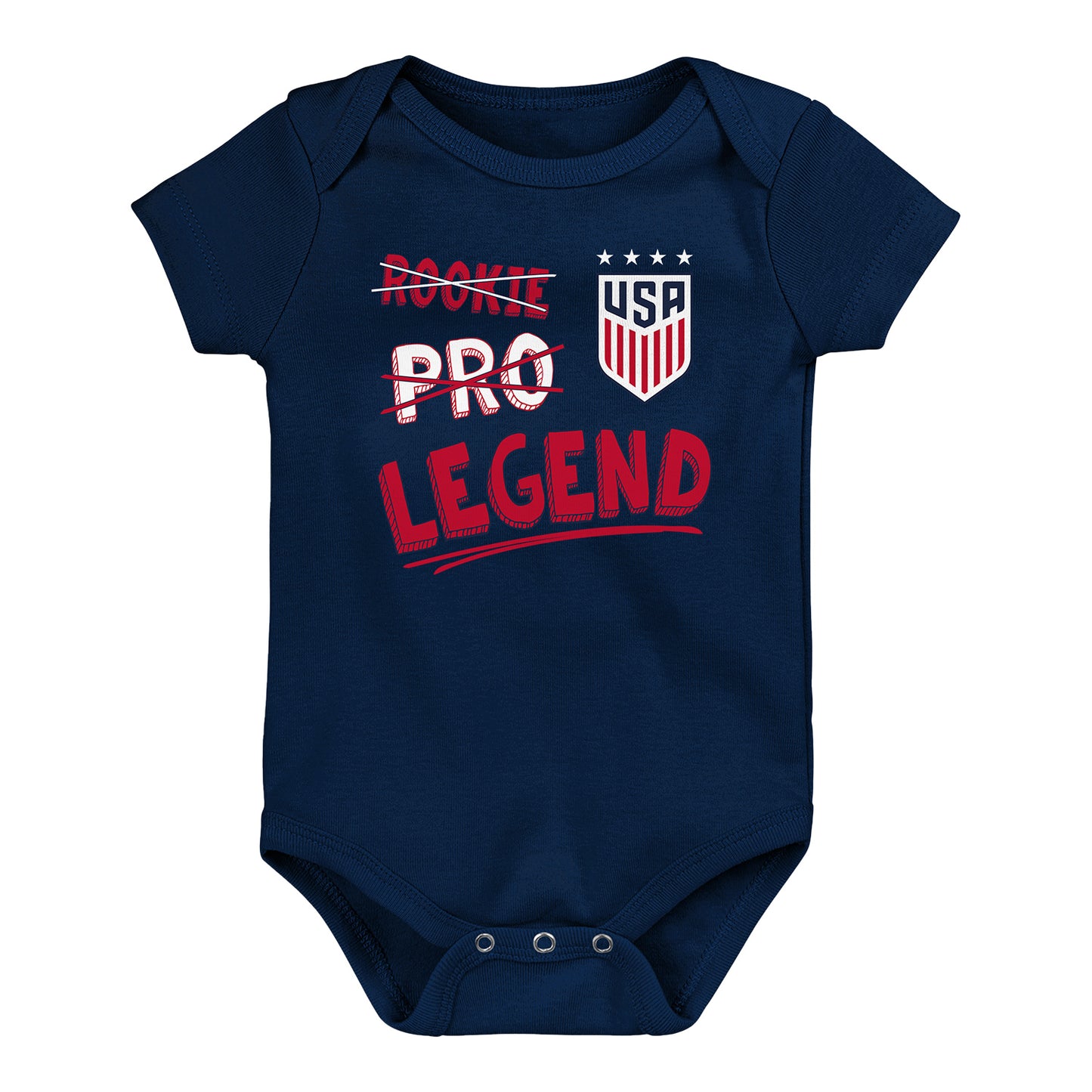 Infant USMNT Outerstuff Legendary Blue Onesie - Front View