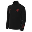 Youth Nike USA Academy 1/4 Zip Drill Top Black Jacket - Front/Side View