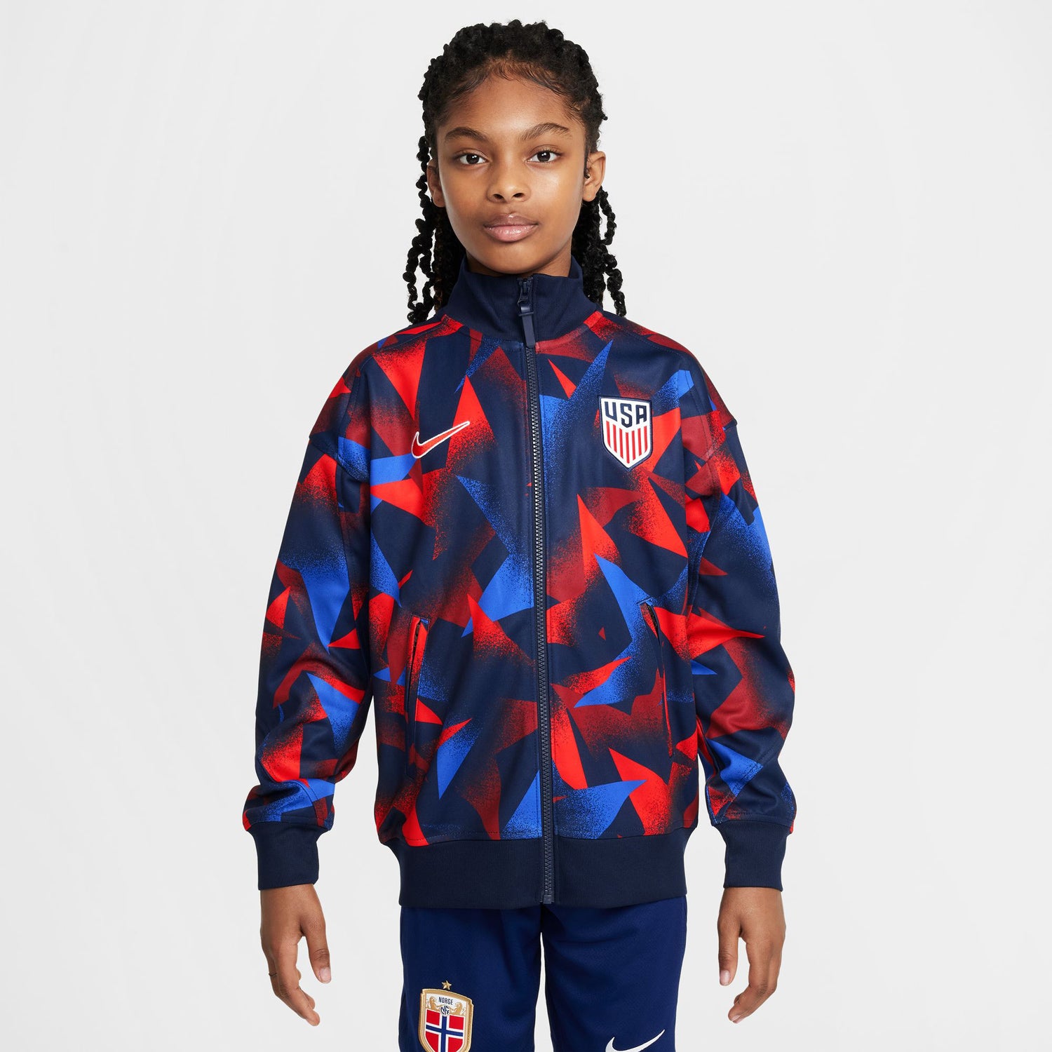 Youth Nike USA 2025 Academy Pro Star Navy Anthem Jacket