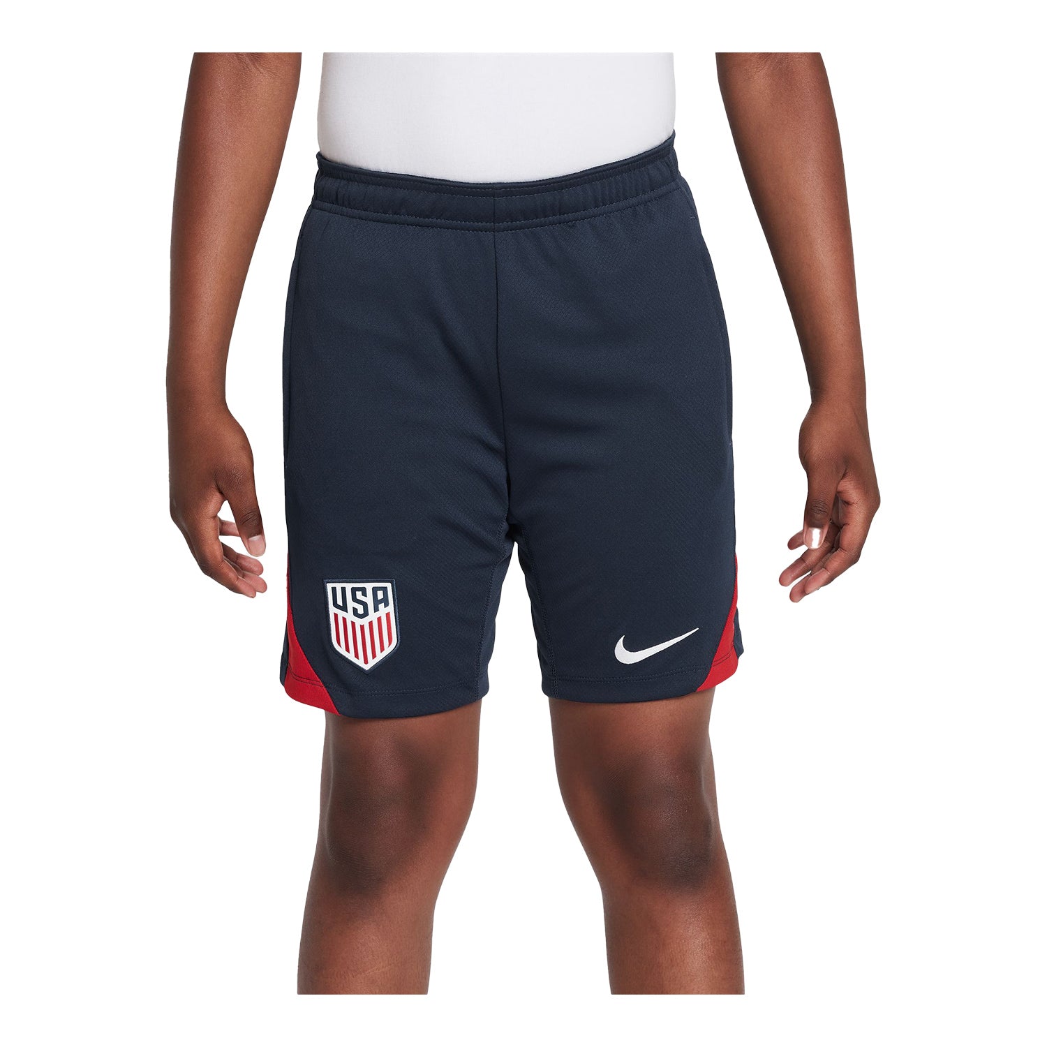 Youth Nike USA Strike Navy Shorts - Front View