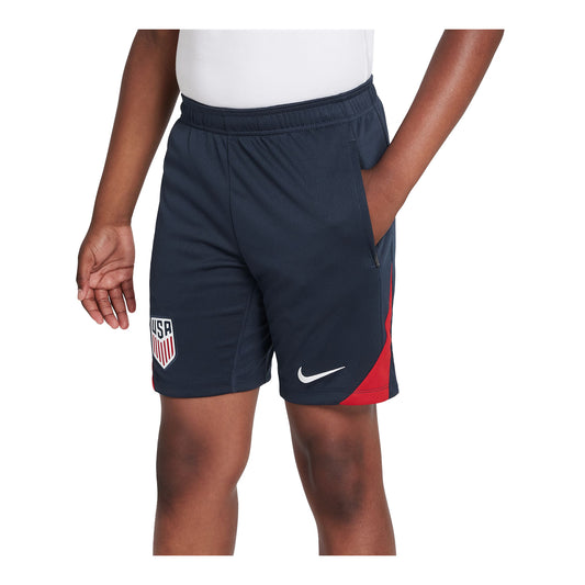 Youth Nike USA Strike Navy Shorts - Pocket View