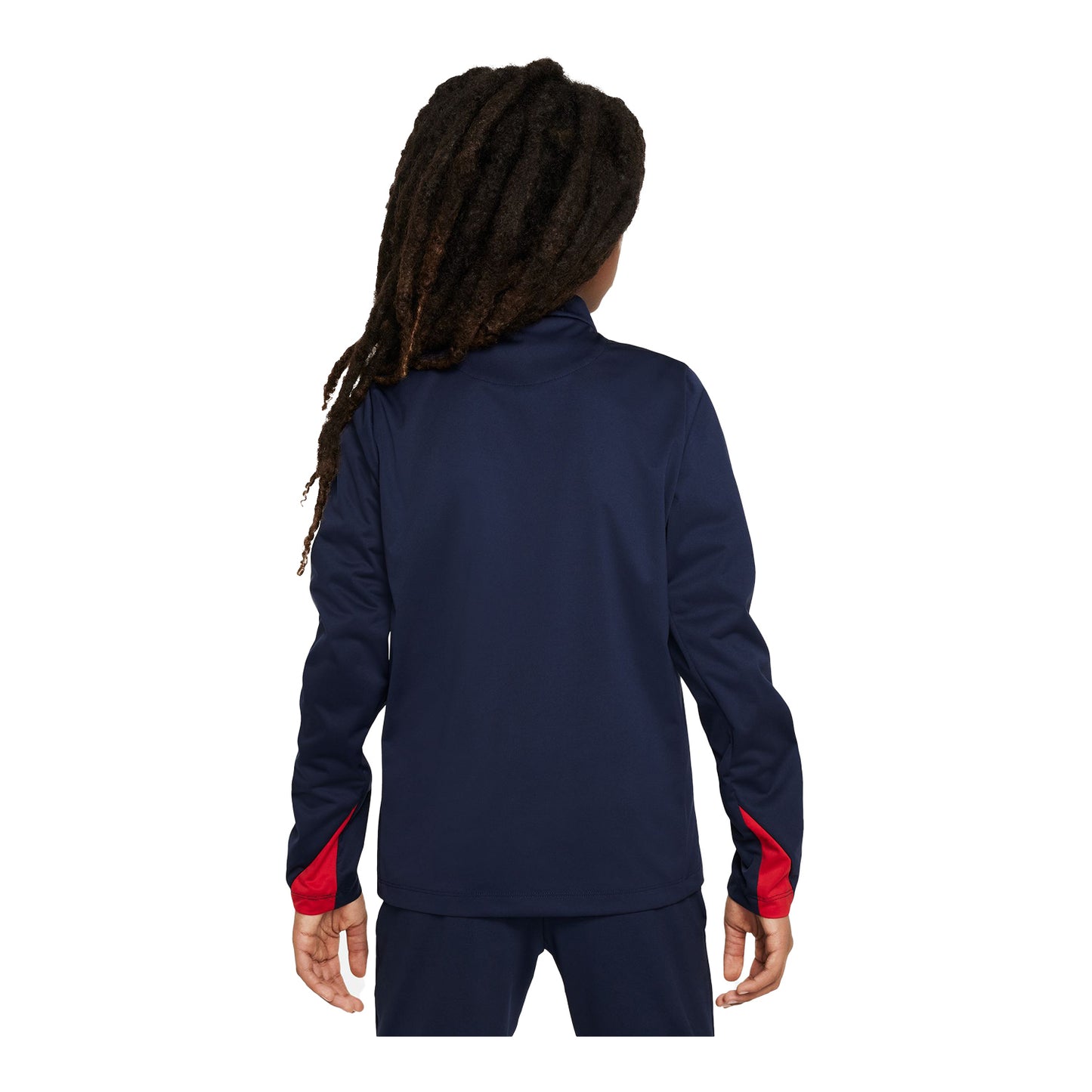 Youth Nike USA VW Strike Quarter Zip Drill Navy Top - Back View