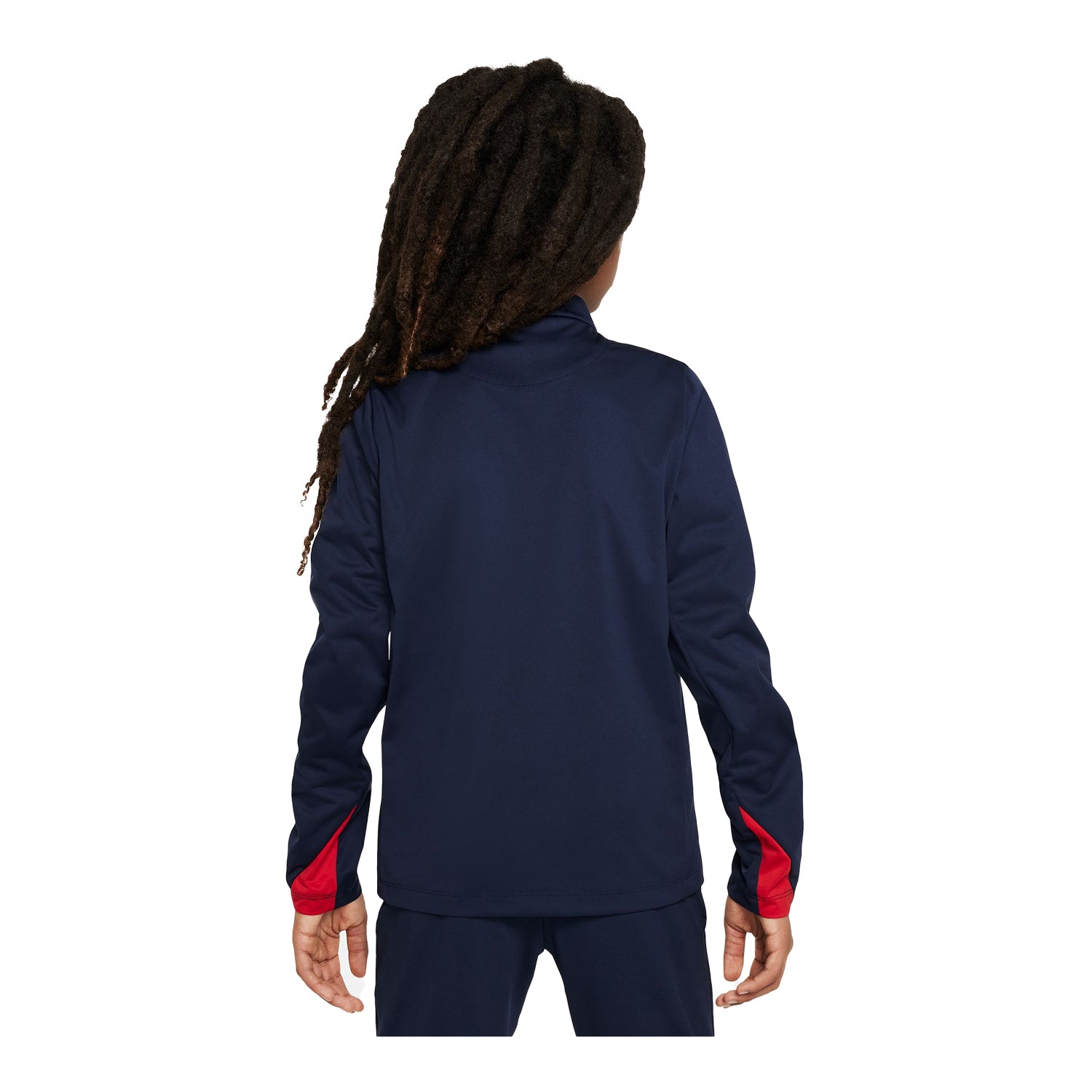 Youth Nike USA VW Strike Quarter Zip Drill Navy Top - Back View