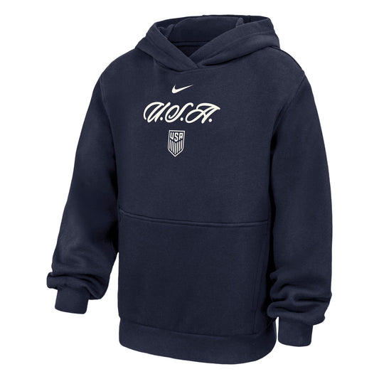Youth Nike USA Script Navy Sweatshirt