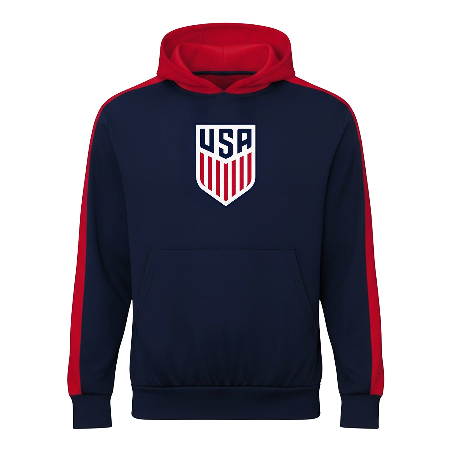 Youth Icon Sports US Soccer Navy and Red Hoodie