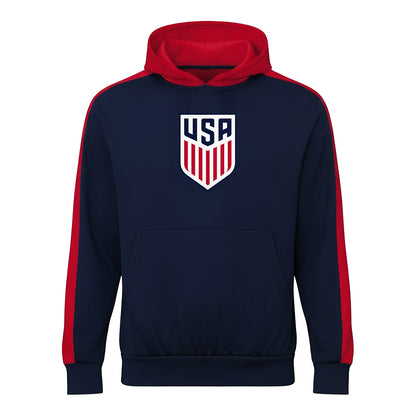 Youth Icon Sports US Soccer Navy and Red Hoodie
