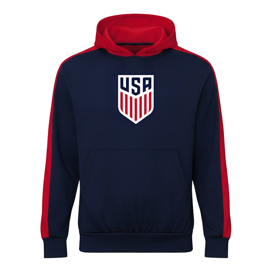 Youth Icon Sports US Soccer Navy and Red Hoodie