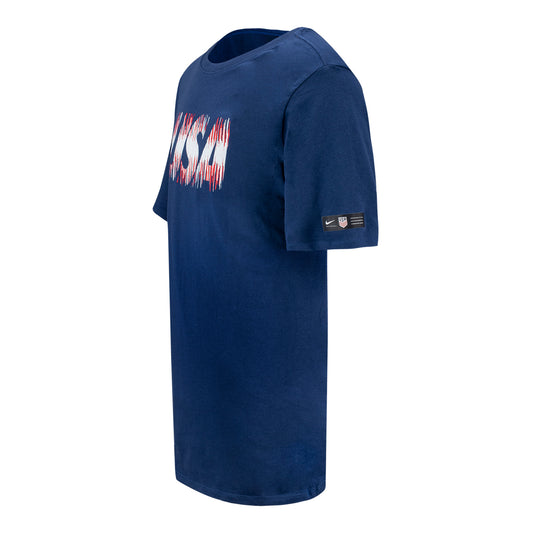 Youth Nike USA Pride Navy Tee - Side View