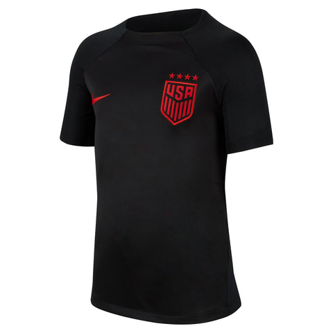 Youth Nike USWNT Academy Pro Black Training Jersey - Front View