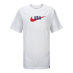 Youth Nike USA Swoosh White Tee - Front View