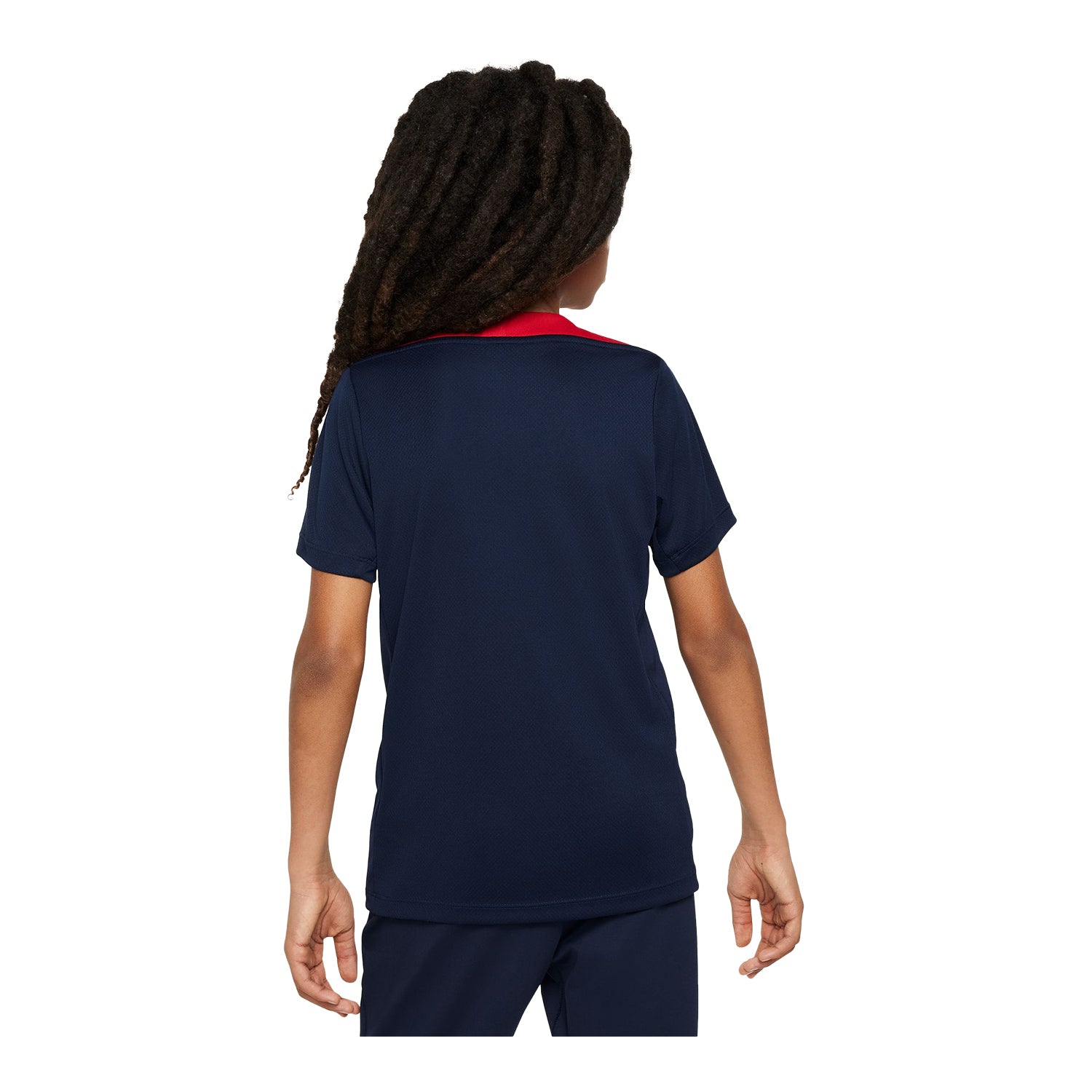 Youth Nike USA VW Strike Navy Top - Back View