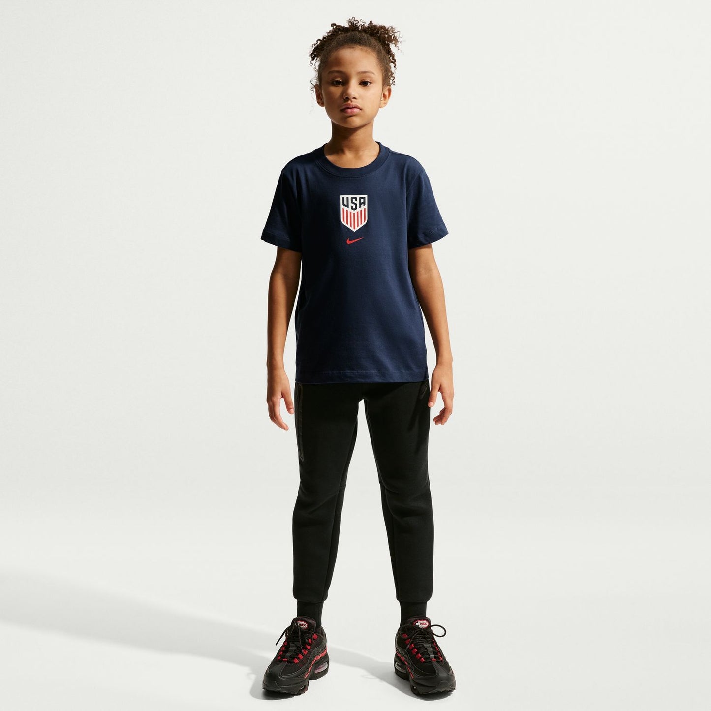 Youth Nike USMNT Crest Navy T-Shirt