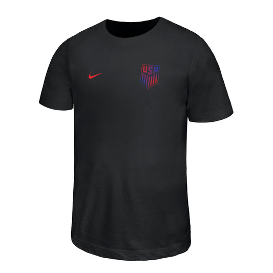 Youth Nike USA Crest Black T-Shirt