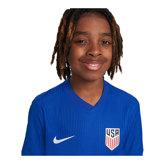 Youth Nike USMNT 2024 American Icon Away Match Jersey - Model View