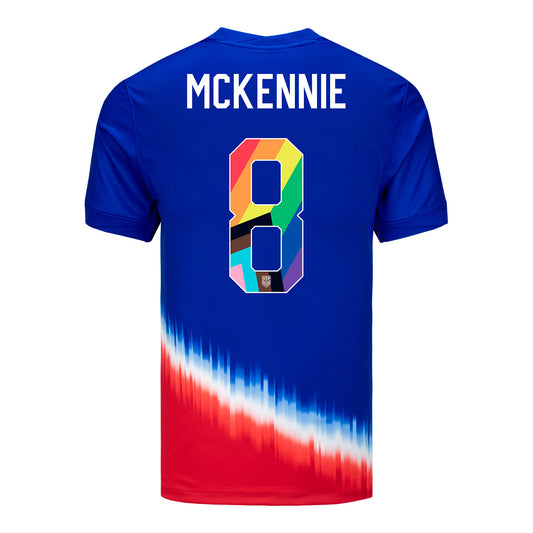 Men's Nike USMNT 2024 Pride-Themed Away McKennie 8 Stadium Jersey