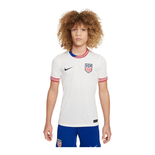 Youth Nike USMNT 2024 American Classic Home Stadium Jersey - Front Model View