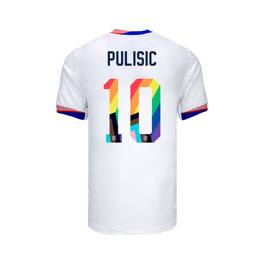 Youth Nike USMNT 2024 Pride-Themed Home Pulisic 10 Stadium Jersey