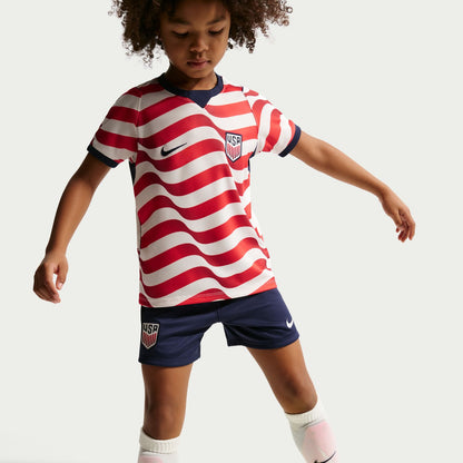 Kids Nike USMNT 2026 Home Replica 3 Piece Jersey Kit Set - Stripes