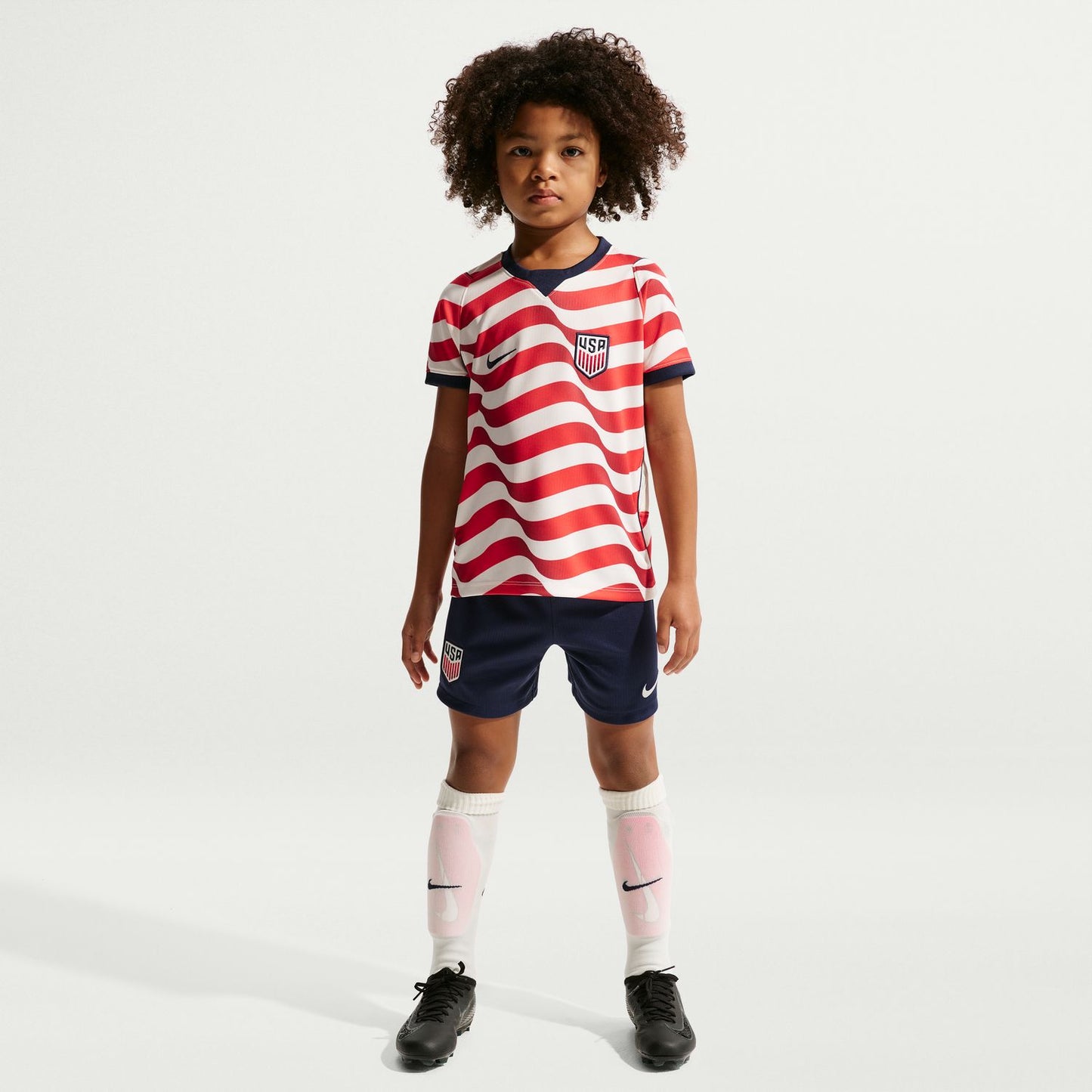 Kids Nike USMNT 2026 Home Replica 3 Piece Jersey Kit Set - Stripes