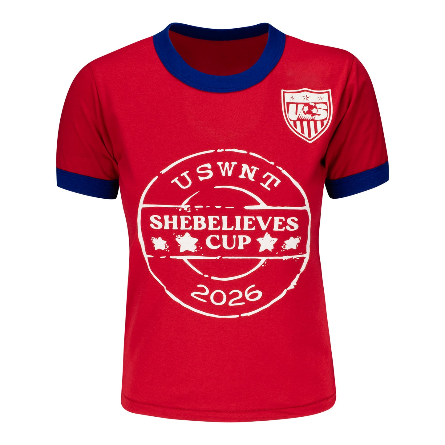 Women's Deaddirt USWNT Red Ringer T-Shirt