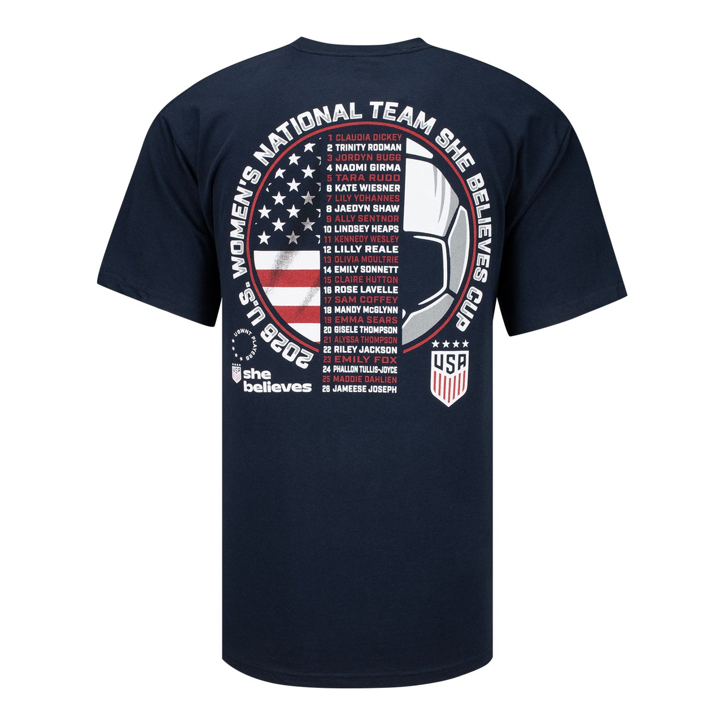 Unisex Blue 84 2026 SheBelieves Roster T-Shirt