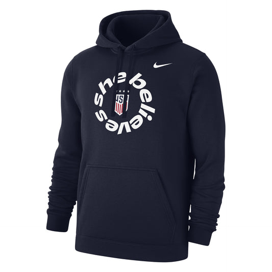 Men's Nike USWNT SheBelieves Club Fleece Navy Hoodie