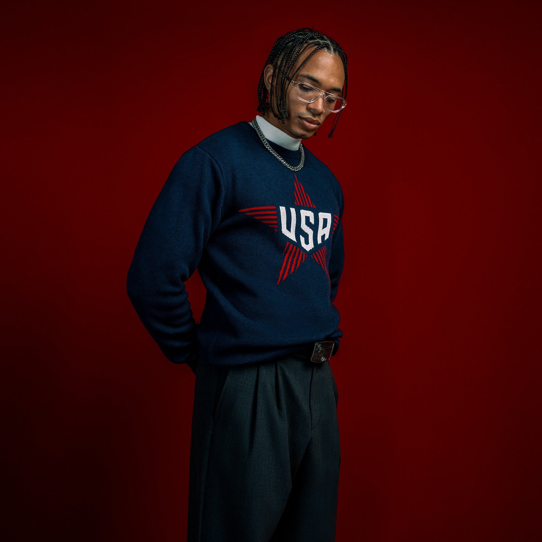 Unisex U.S Soccer Uscape 2025 Navy Star Sweater