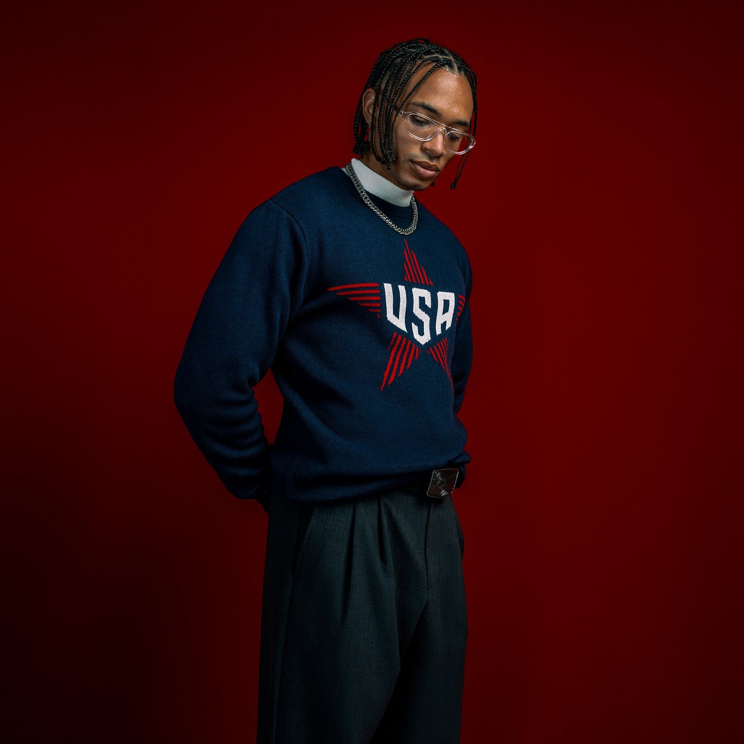 Unisex U.S Soccer Uscape 2025 Navy Star Sweater