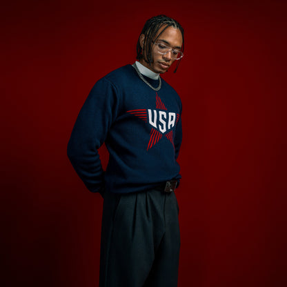 Unisex U.S Soccer Uscape 2025 Navy Star Sweater
