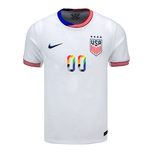 Men's Nike USWNT 2024 Personalized Pride-Themed Home Match Jersey