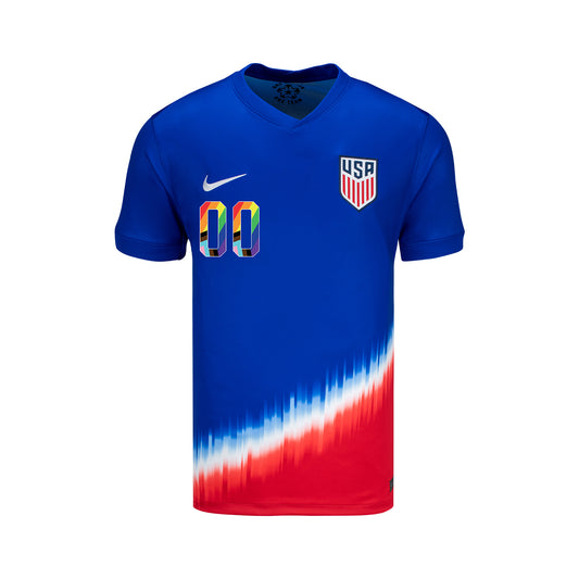 Youth Nike USMNT 2024 Personalized Pride-Themed Away Stadium Jersey