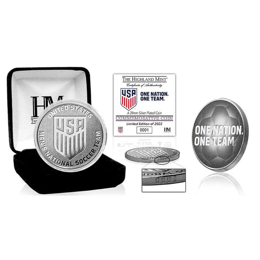 United States Mens National Soccer Team Silver Mint Coin - Front View