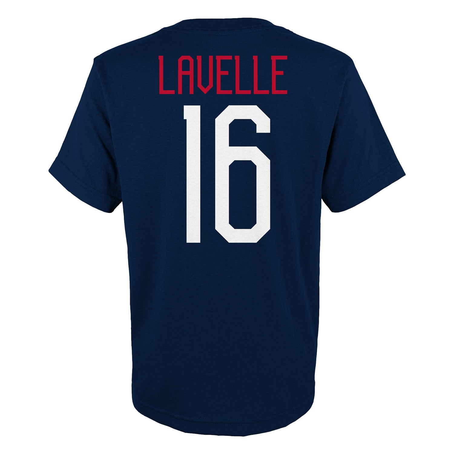 Men's Outerstuff US WNT Lavelle 16 Navy Tee - Back View
