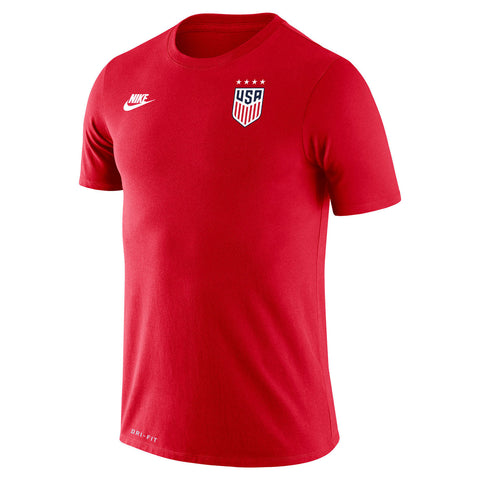 Men's Nike USWNT L/C Legend Red Tee - Front View