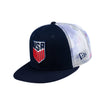 New Era USA 9Fifty Trucker Mesh Tie Dye Snap Back In Blue - Front View