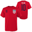 Youth Outerstuff USMNT Pulisic 10 Red Tee - Combined View