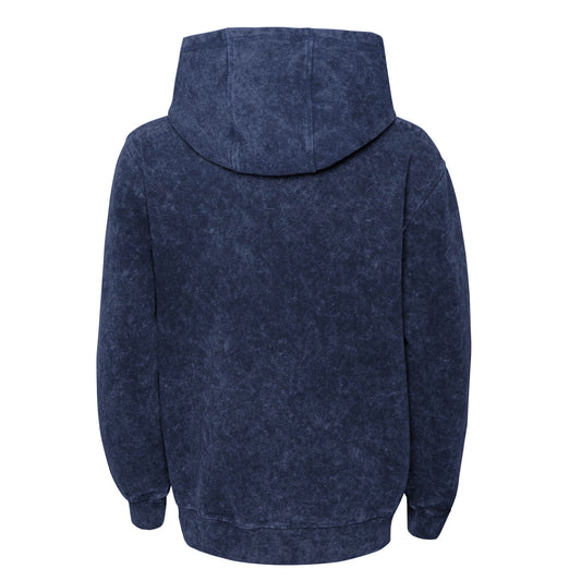 Youth Outerstuff USA Mineral Wash Pullover Hoody In Blue - Back View