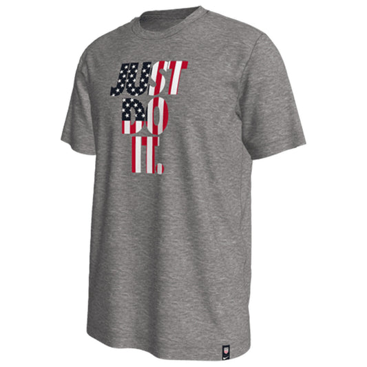 Men's Nike USA Just Do It Grey Tee - Front View