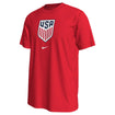 Youth Nike USMNT Crest Red Tee - Front View