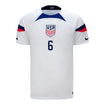 Men's Nike USMNT Musah 6 Home Jersey in White - Front View