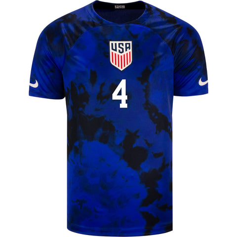 Adams 4 Men's Nike USMNT Away Jersey in Blue - Front