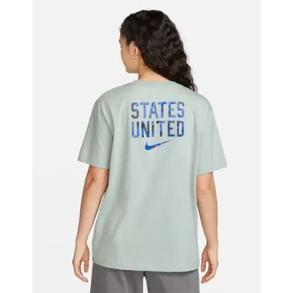 Women's Nike USA States Voice Grey Tee - Back View