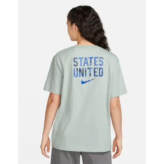 Women's Nike USA States Voice Grey Tee - Back View