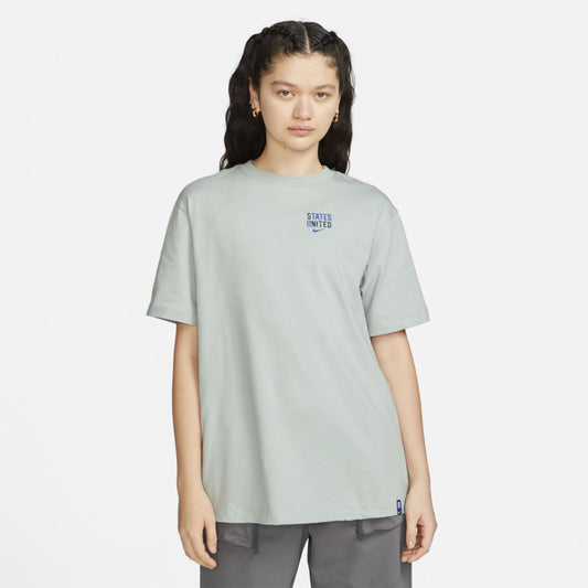 Women's Nike USA States Voice Grey Tee - Front View