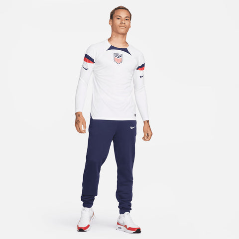 Men's Nike USMNT LS Stadium Home Jersey in White - Front View