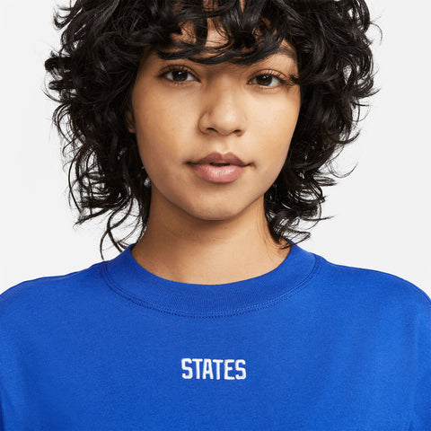 Women's Nike USA States Friendly Royal Tee in Blue - Front View